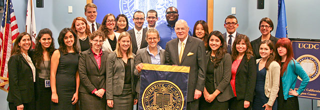 Justice Kennedy (center) and UCDC students