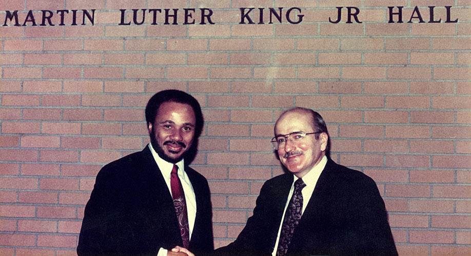 Martin Luther King III and Dean Florian Bartosic, 1986