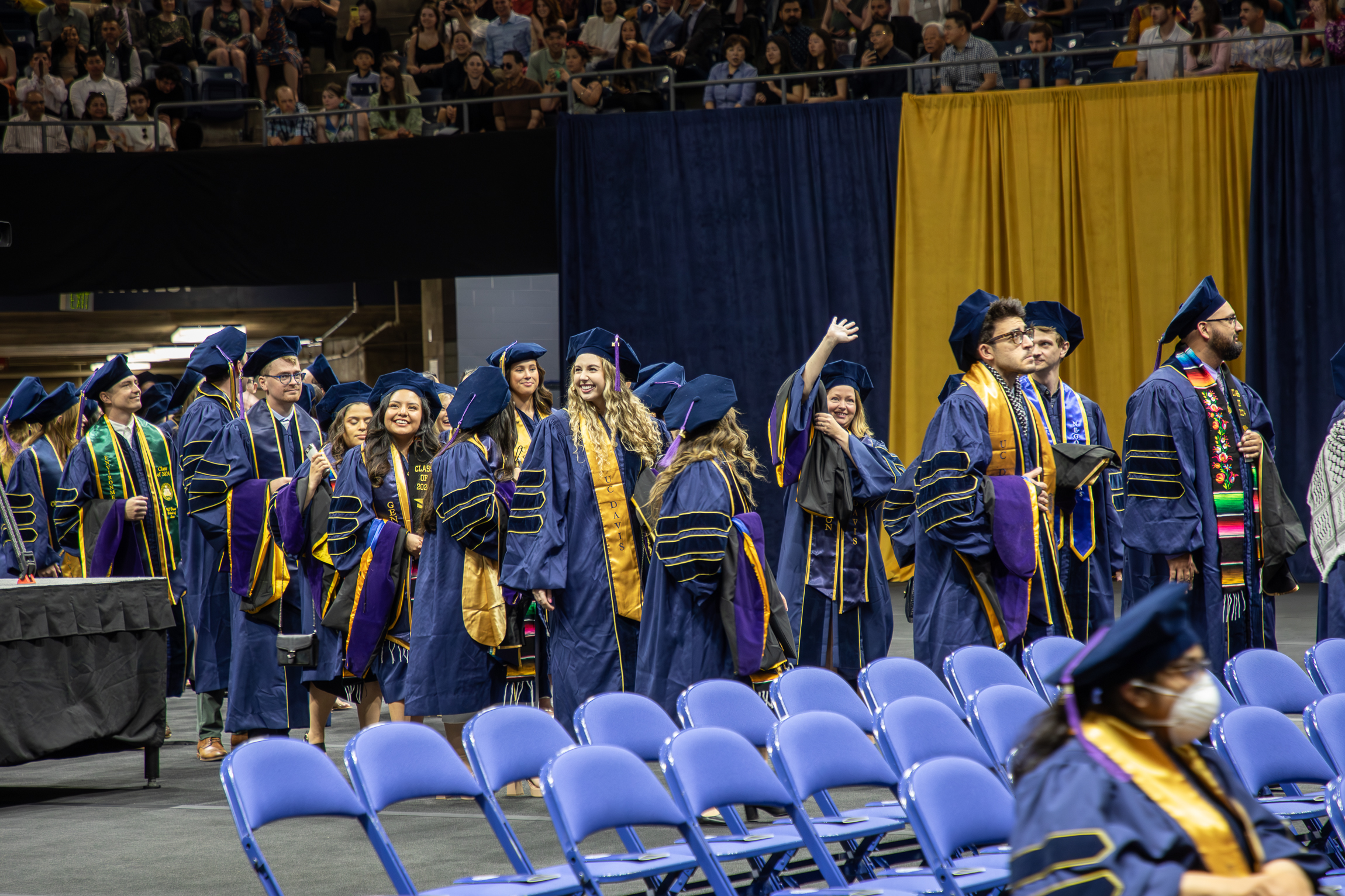 Class of 2024 graduates walking during Commencement.