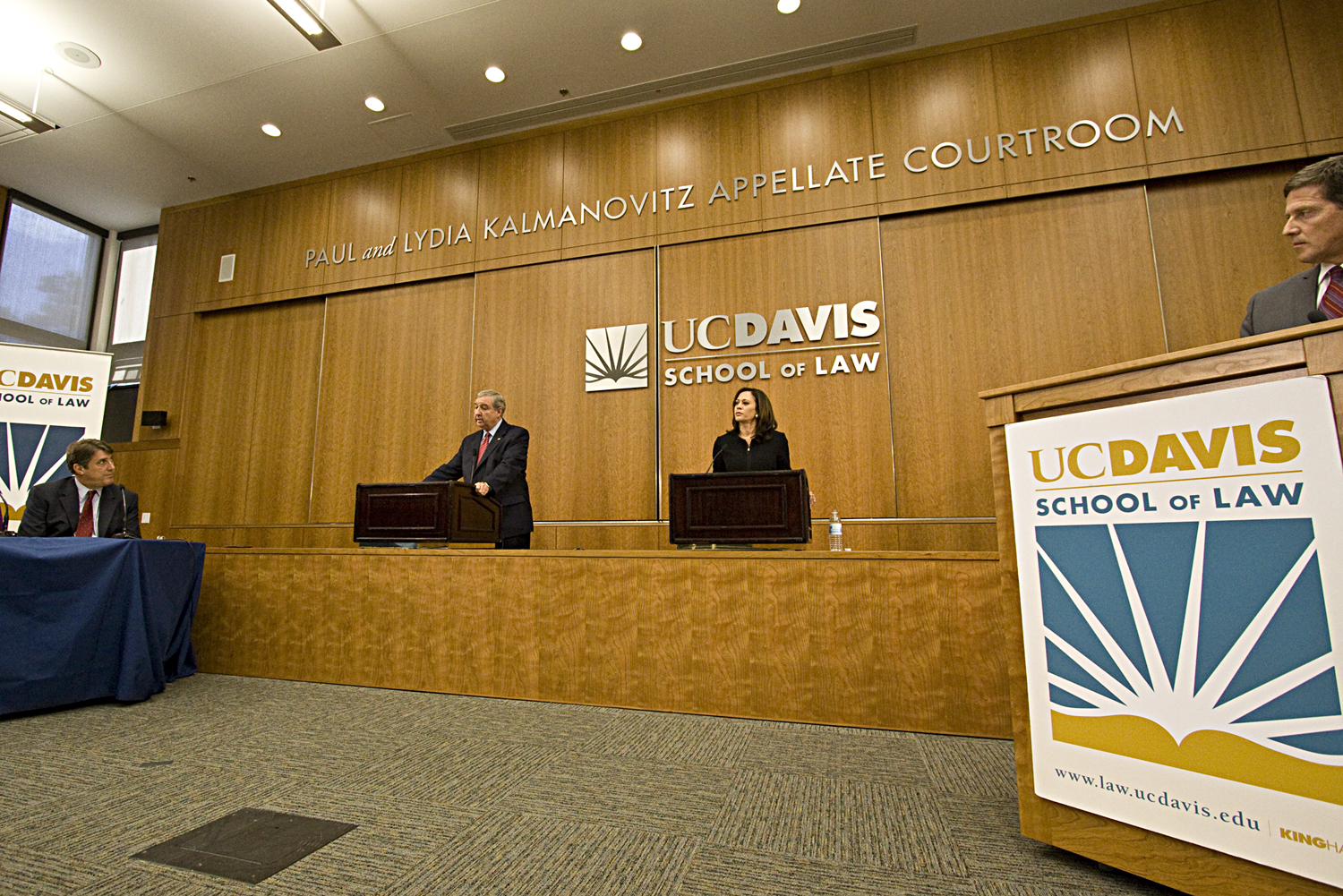 Kamala Harris at King Hall for the California Attorney General debate in 2010.
