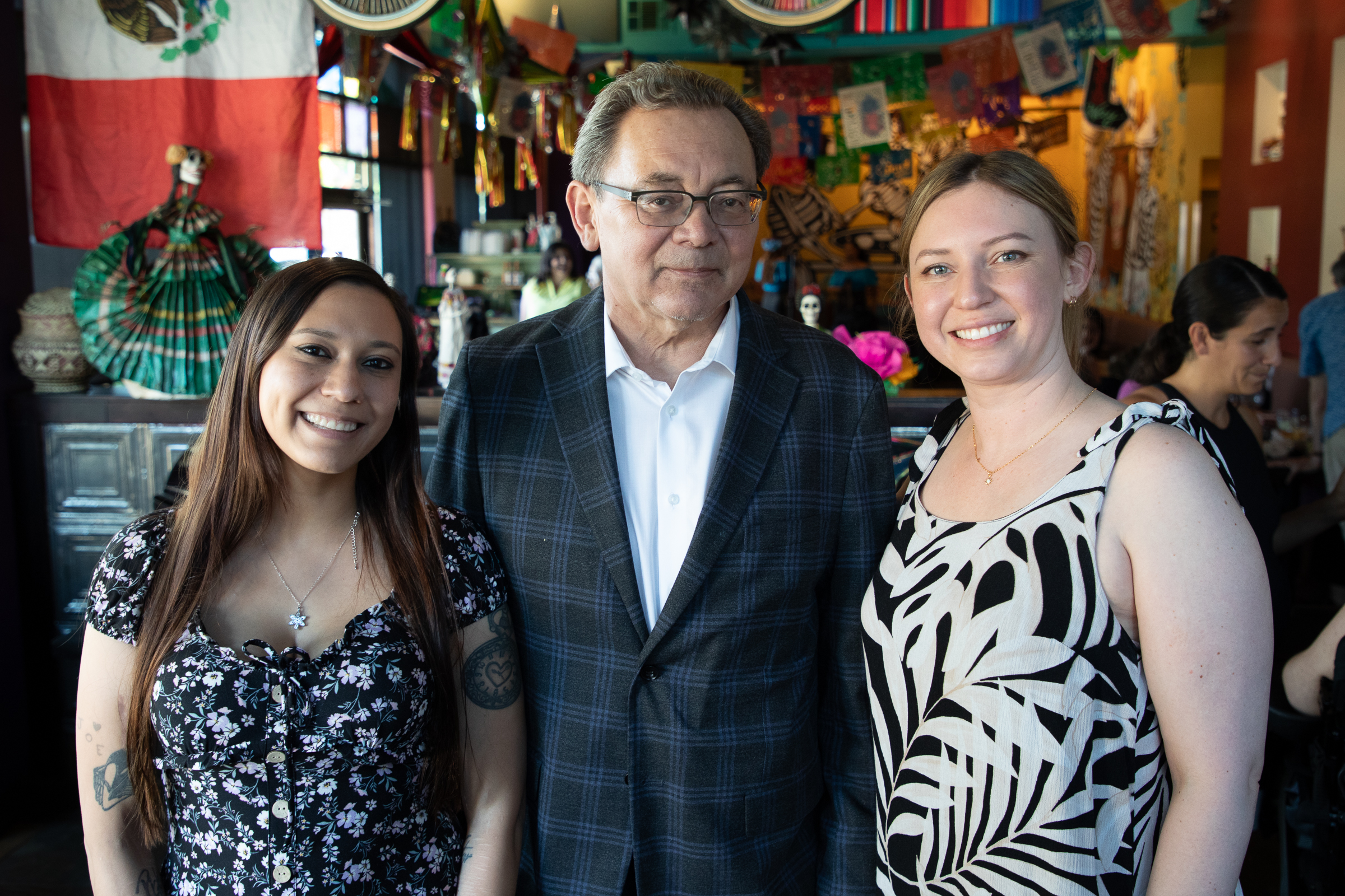 Dean Kevin R. Johnson and his daughters.